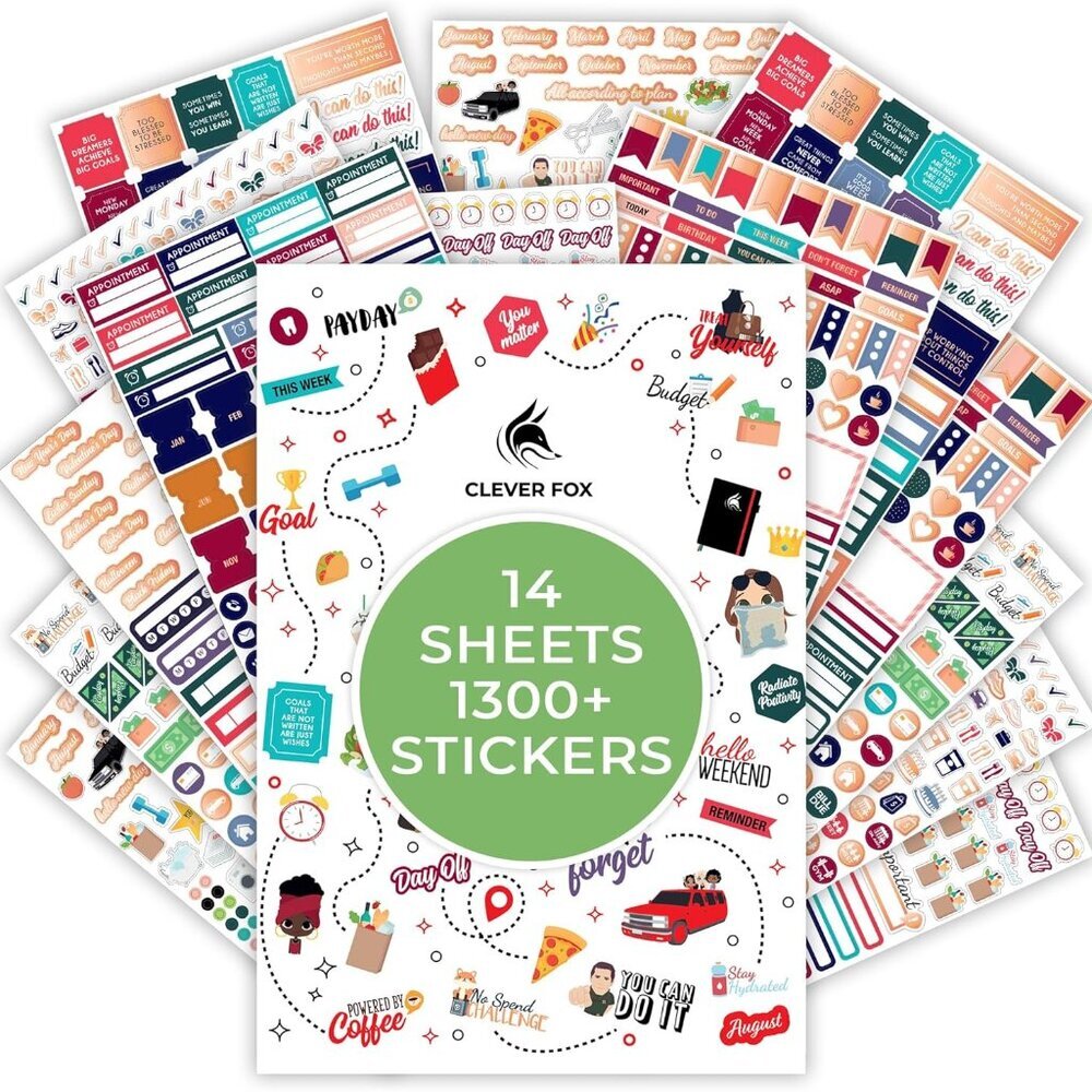 Planner Stickers – 1360+ Aesthetic Monthly, Weekly, Daily, Seasonal, Holiday & J